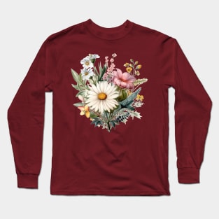 Antique Meadow Flowers Long Sleeve T-Shirt